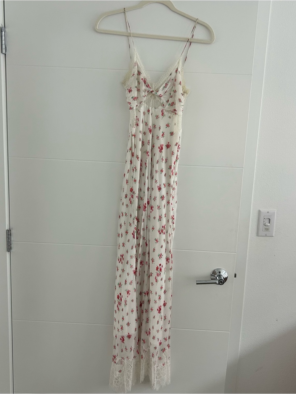 LoveShackFancy Bristelle Floral Maxi Slip Dress